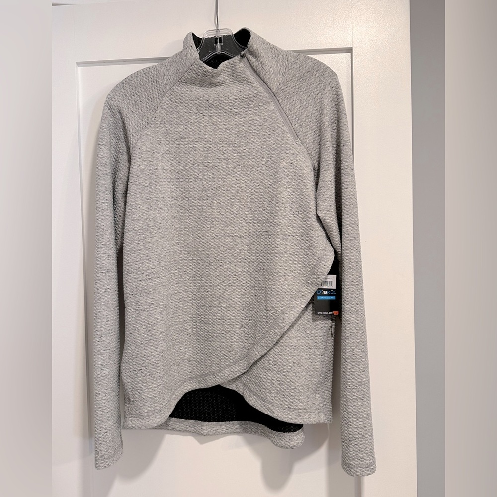 IBKUL Women's Zip Pullover - Asymmetrical, Size Large NWT